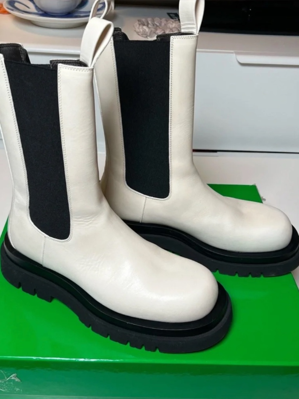 Bottega Veneta Lug Boot in White
